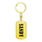 Sandy v01 - Luxury Dog Tag Keychain