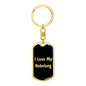 Love My Nebelung v2 - Luxury Dog Tag Keychain