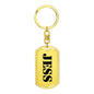 Jess - Luxury Dog Tag Keychain