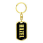 Hazel v02 - Luxury Dog Tag Keychain