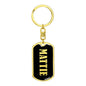 Mattie v02 - Luxury Dog Tag Keychain