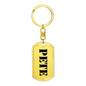 Pete - Luxury Dog Tag Keychain