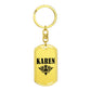 Karen v01a - Luxury Dog Tag Keychain