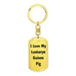 Love My Lunkarya Guinea Pig - Luxury Dog Tag Keychain