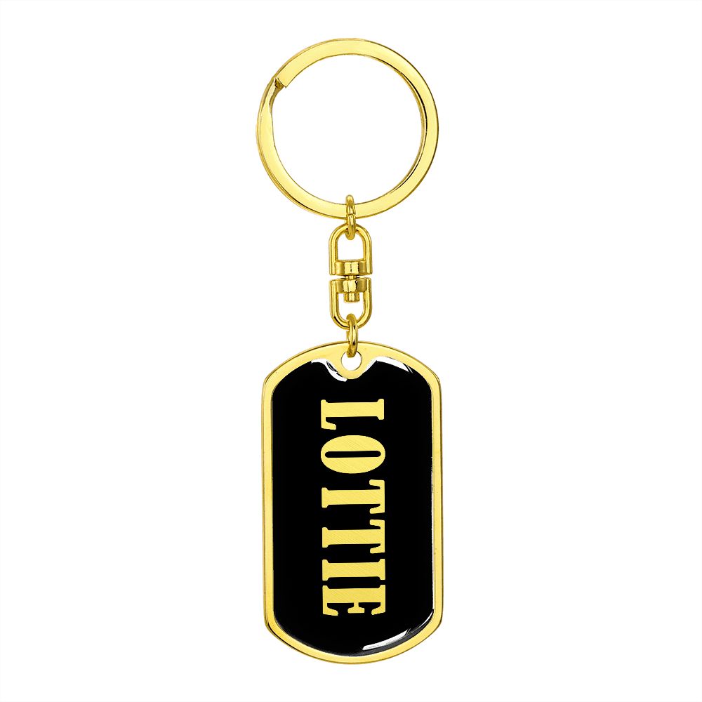Lottie v02 - Luxury Dog Tag Keychain