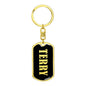 Terry v02 - Luxury Dog Tag Keychain