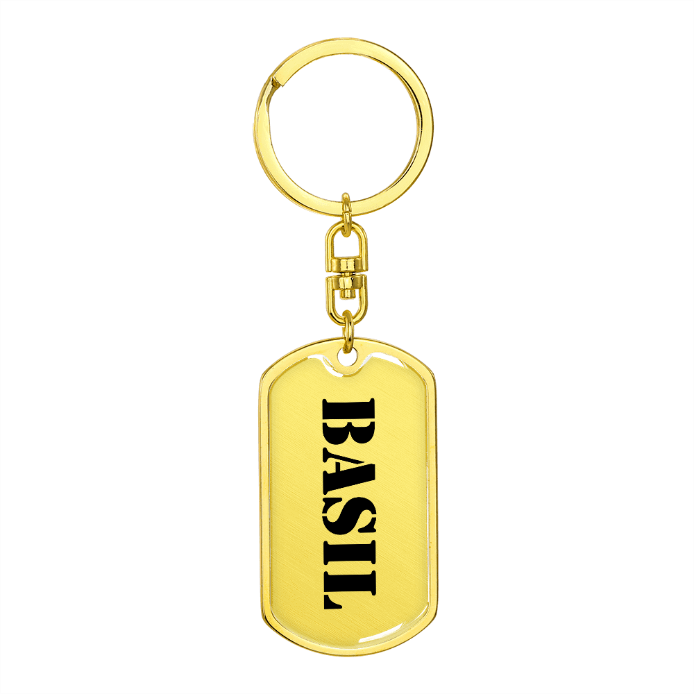 Basil - Luxury Dog Tag Keychain