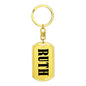 Ruth v01 - Luxury Dog Tag Keychain
