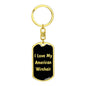 Love My American Wirehair v2 - Luxury Dog Tag Keychain