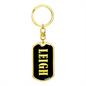 Leigh v02 - Luxury Dog Tag Keychain