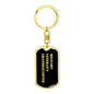 Military Veteran's Granddaughter v2 - Luxury Dog Tag Keychain