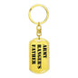Army Ranger's Father - Luxury Dog Tag Keychain
