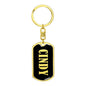 Cindy v02 - Luxury Dog Tag Keychain