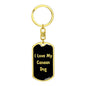 Love My Canaan Dog v5 - Luxury Dog Tag Keychain