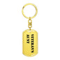 Veteran's Aunt - Luxury Dog Tag Keychain