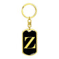 Initial Z v2a - Luxury Dog Tag Keychain