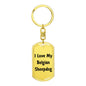 Love My Belgian Sheepdog v4 - Luxury Dog Tag Keychain