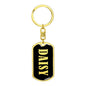 Daisy v02 - Luxury Dog Tag Keychain