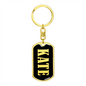 Kate v02 - Luxury Dog Tag Keychain