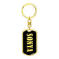 Sonya v02 - Luxury Dog Tag Keychain
