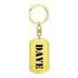 Dave - Luxury Dog Tag Keychain