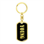Young v02 - Luxury Dog Tag Keychain