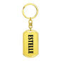 Estelle v01 - Luxury Dog Tag Keychain