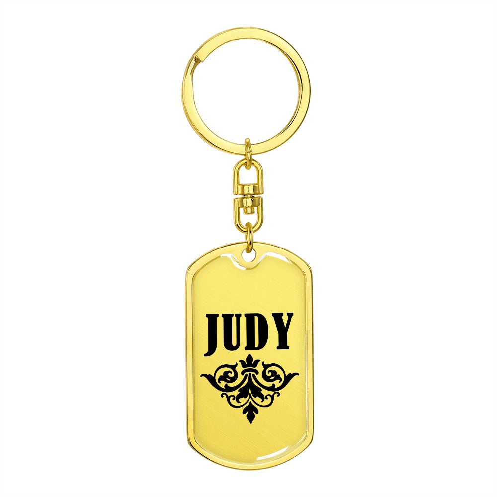 Judy v01a - Luxury Dog Tag Keychain