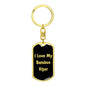 Love My Bamboo Viper v2 - Luxury Dog Tag Keychain