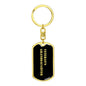 Veteran's Granddaughter v2 - Luxury Dog Tag Keychain