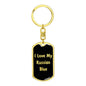 Love My Russian Blue v2 - Luxury Dog Tag Keychain