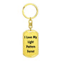 Love My Light Pattern Ferret - Luxury Dog Tag Keychain