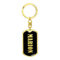 Marion v02 - Luxury Dog Tag Keychain