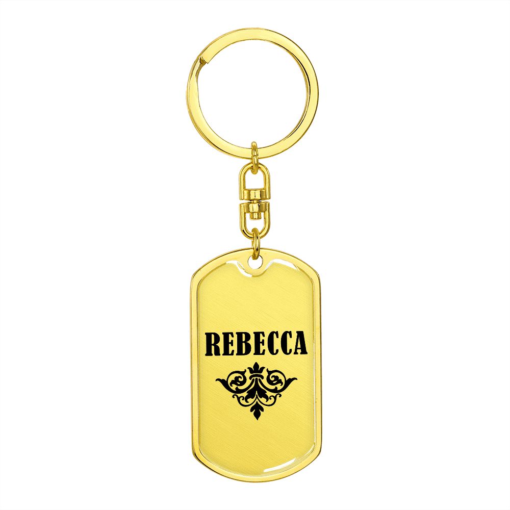 Rebecca v01a - Luxury Dog Tag Keychain