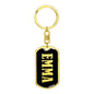 Emma v02 - Luxury Dog Tag Keychain