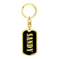 Sandy v02 - Luxury Dog Tag Keychain