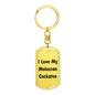 Love My Moluccan Cockatoo - Luxury Dog Tag Keychain