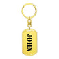 John - Luxury Dog Tag Keychain