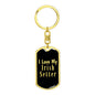 Love My Irish Setter v2 - Luxury Dog Tag Keychain