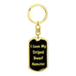Love My Striped Dwarf Hamster v2 - Luxury Dog Tag Keychain