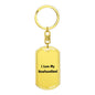 Love My Newfoundland v4 - Luxury Dog Tag Keychain