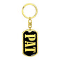 Pat v02 - Luxury Dog Tag Keychain