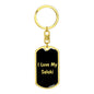 Love My Saluki v5 - Luxury Dog Tag Keychain