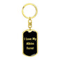 Love My Albino Ferret v2 - Luxury Dog Tag Keychain