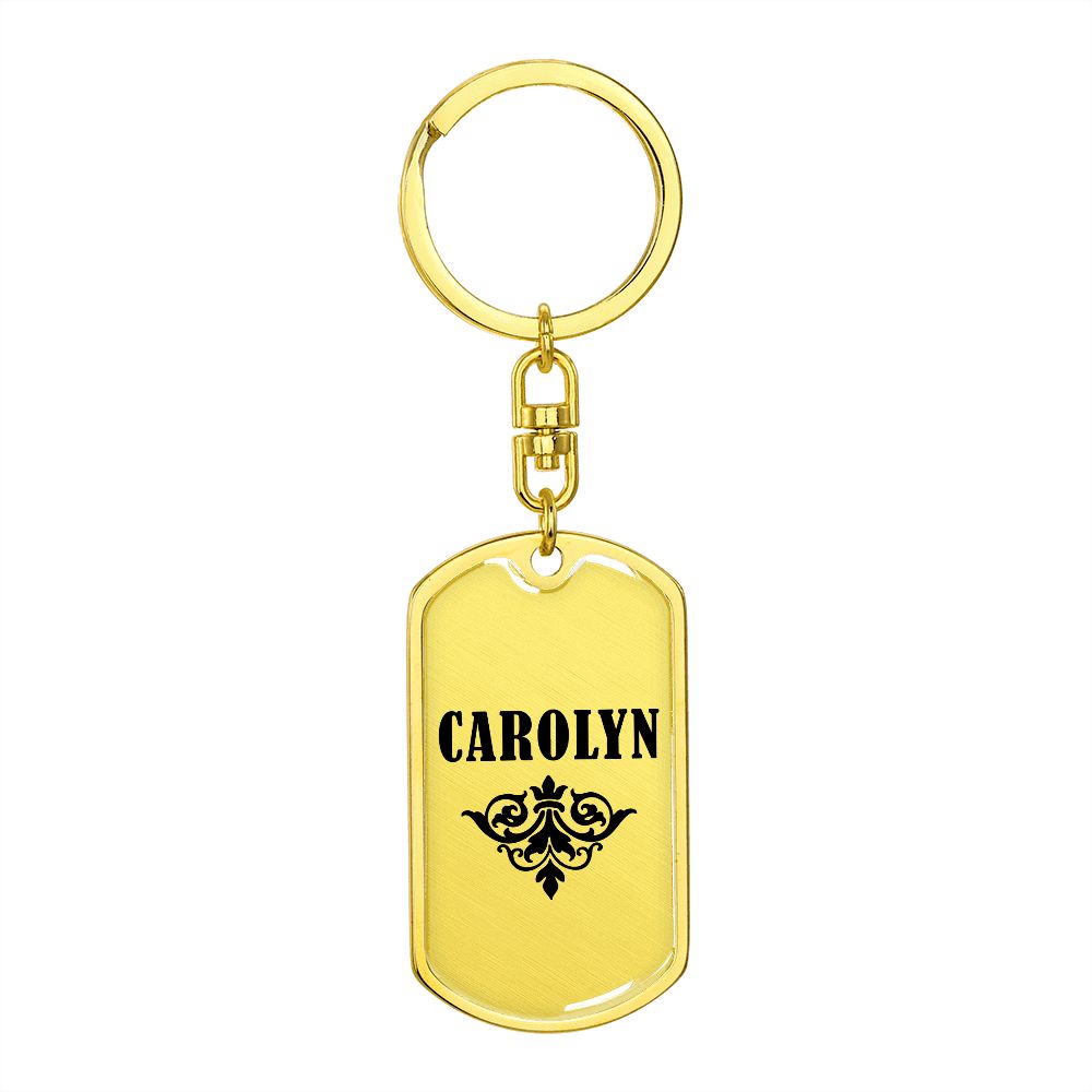Carolyn v01a - Luxury Dog Tag Keychain