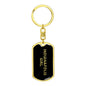 Indianapolis Girl v5 - Luxury Dog Tag Keychain