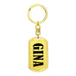 Gina v01 - Luxury Dog Tag Keychain