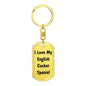Love My English Cocker Spaniel v4 - Luxury Dog Tag Keychain