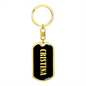 Cristina v02 - Luxury Dog Tag Keychain