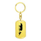 Mama Lioness With 1 Cub - Luxury Dog Tag Keychain